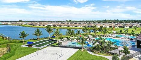 Een verwarmd zwembad