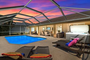 Een verwarmd zwembad