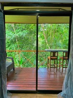 Cabaña tradicional, 1 cama de matrimonio grande con sofá cama, no fumadores, cocina | Terraza o patio