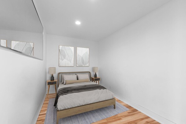 2 slaapkamers, een strijkplank/strijkijzer, wifi, beddengoed