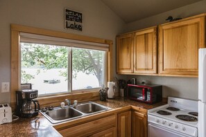 Fridge, microwave, oven, stovetop - Cabin #5 - Lake House (Lake Emma Township)