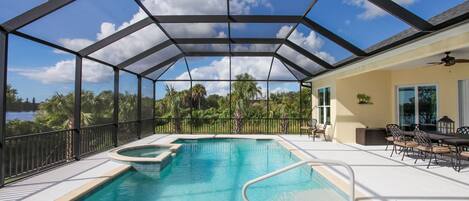 A heated pool