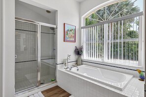 Shower, jetted bath, hair dryer, towels - Happy Ours - beautiful views of Lemon Bay, sunsets over the bay (Englewood)