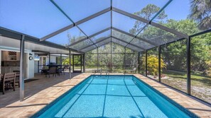 A heated pool