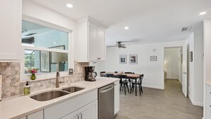 Fridge, microwave, oven, stovetop - Blue Beach Bungalow - 2125 Alamander Ave. (Englewood)