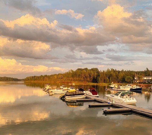 PEI Waterside Apt. #1 Waterfront Apt, saltwater beach, view of Cardigan Marina, 