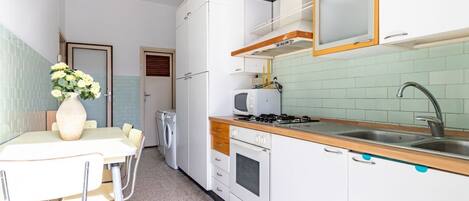 Fridge, oven, stovetop, dishwasher