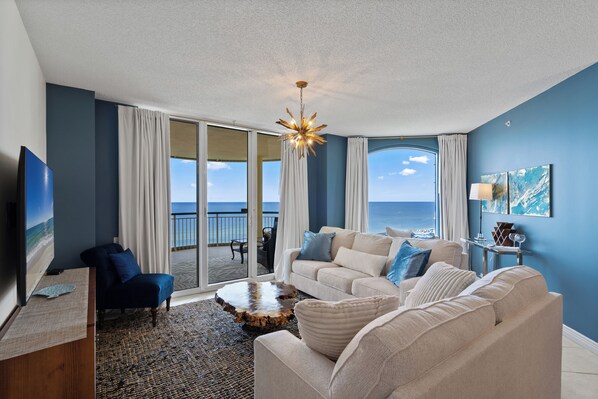 TV - "Baby's Got Beach" at Beach Colony East 6C Beachfront Condo | Large Balcony | My Beach Getaways (Pensacola)