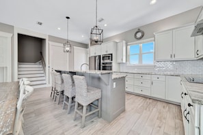 Fridge, microwave, oven, stovetop - "Sandy Feet Retreat" | Beachfront | Private Pool | Beach Getaways (Pensacola)