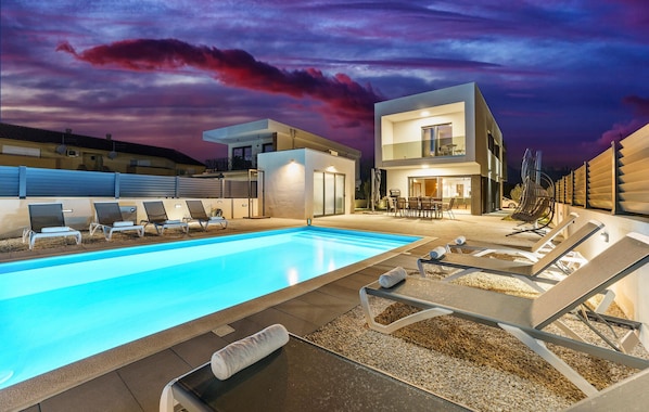 A heated pool