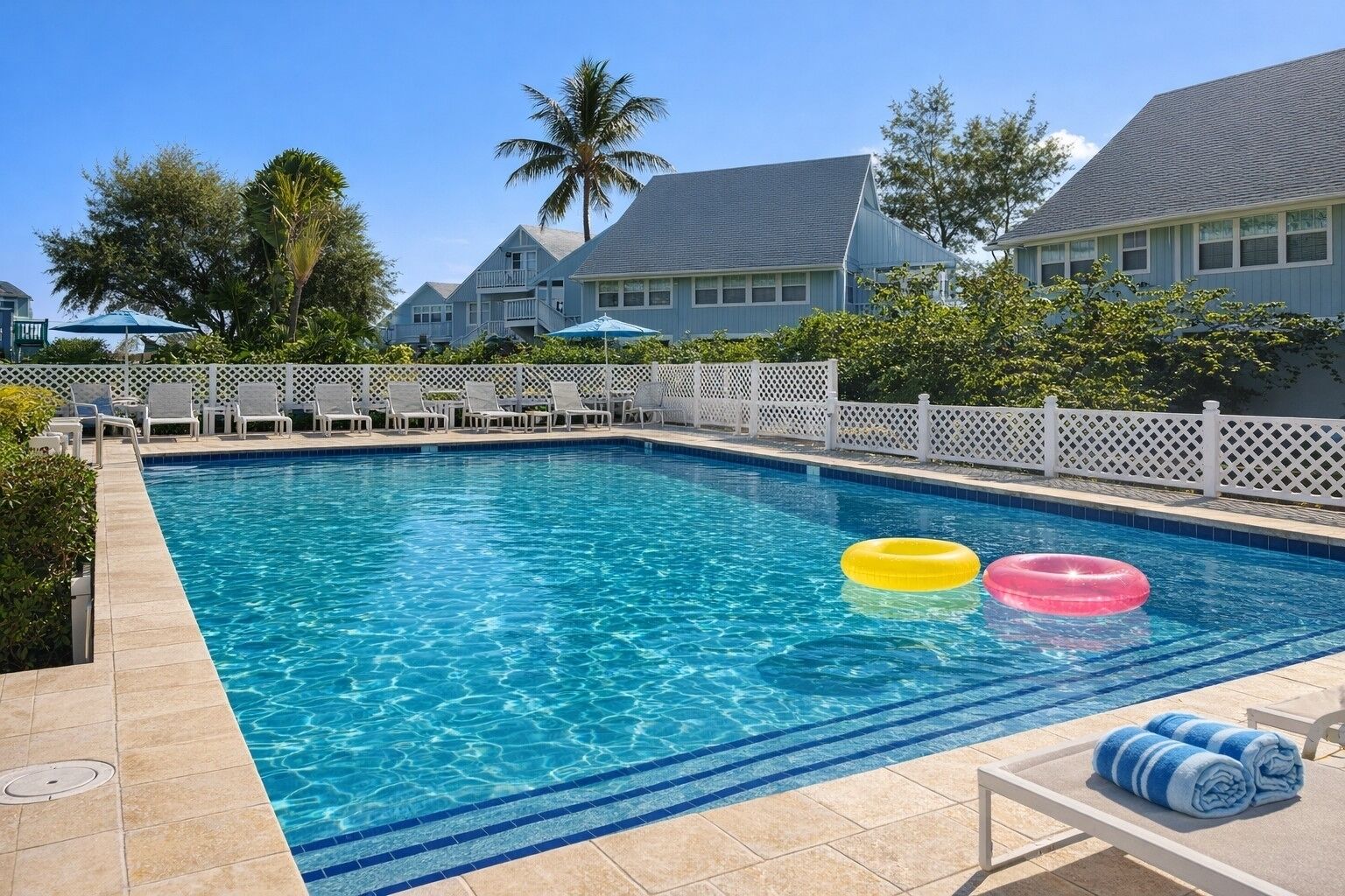 Utomhuspool och uppvärmd pool