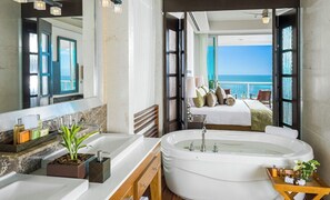 Shower, jetted bath, hair dryer, towels - Your Tropical Christmas Getaway: 2 Bedroom Villa at Vidanta Grand Luxxe,  (Las Jarretaderas)