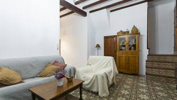 Televisión y chimenea