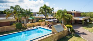 Pool - Your 2 bedroom seaside sanctuary - short stroll to beach & township. (Merimbula)