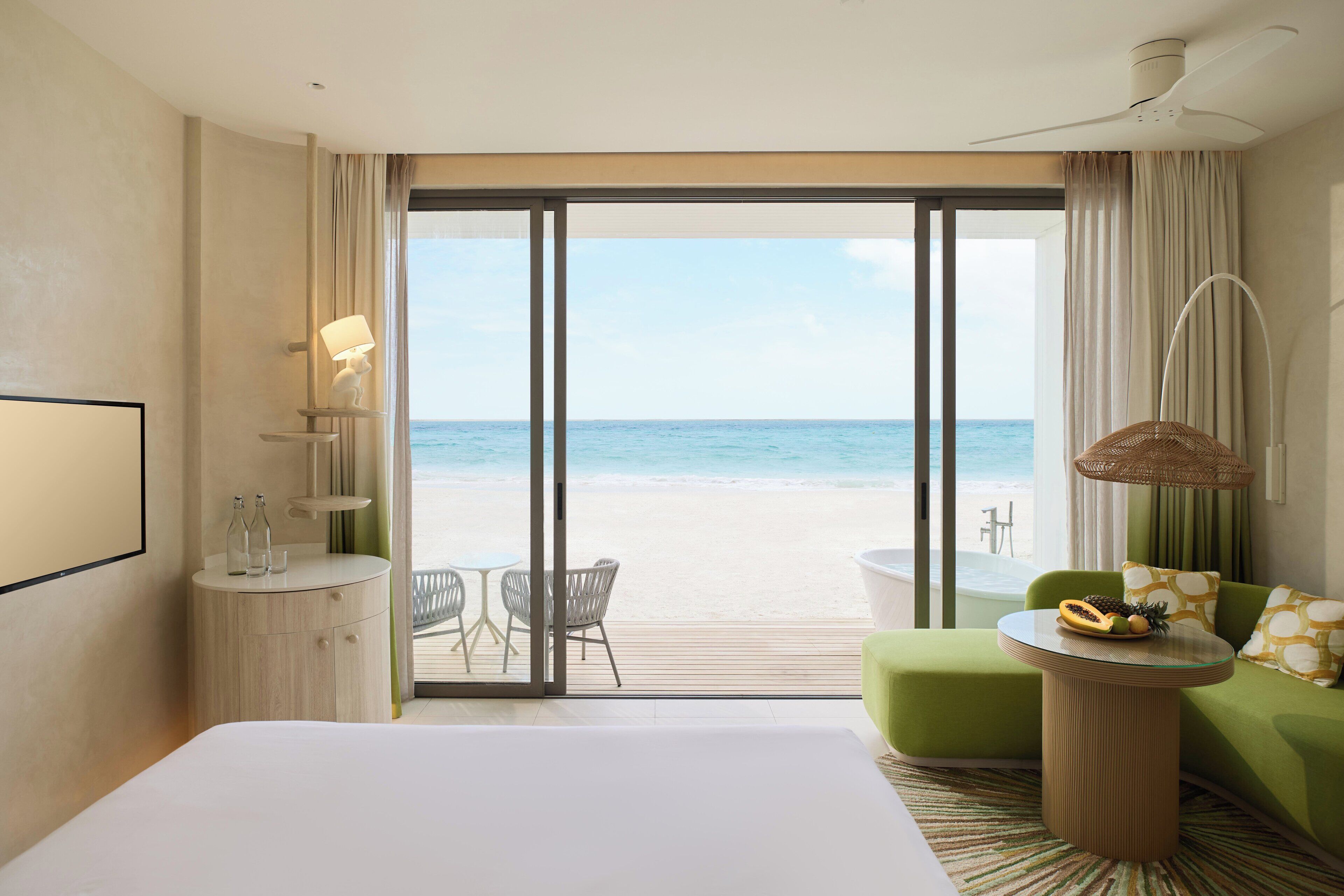 Room, 1 King Bed, Beachfront (Mirage) | Hypo-allergenic bedding, minibar, in-room safe, laptop workspace