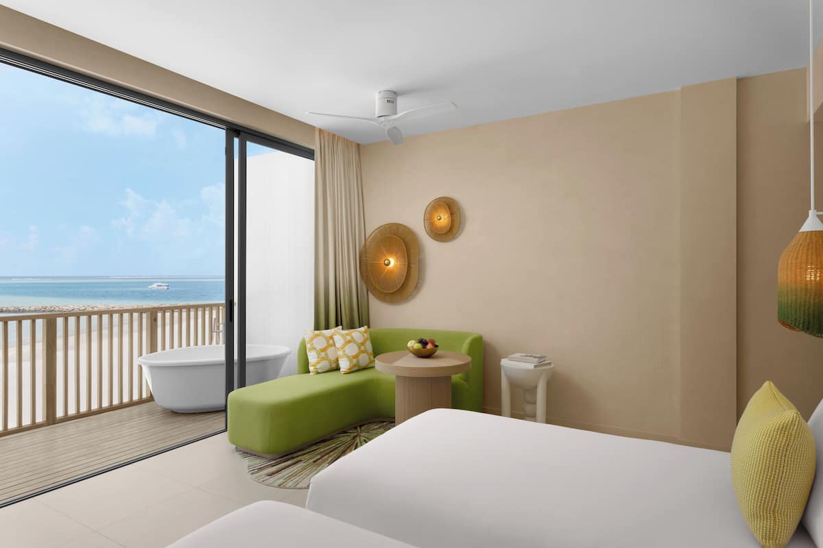 Hypo-allergenic bedding, minibar, in-room safe, laptop workspace