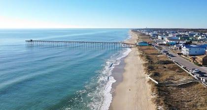 Monthly Off Season Rentals! Charming Beach Cottage, 1 Block to Beach, Kure Pier + Food, Dog Friendly