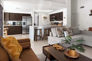 TV, fireplace, video games