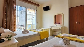 In-room safe, desk, laptop workspace, soundproofing