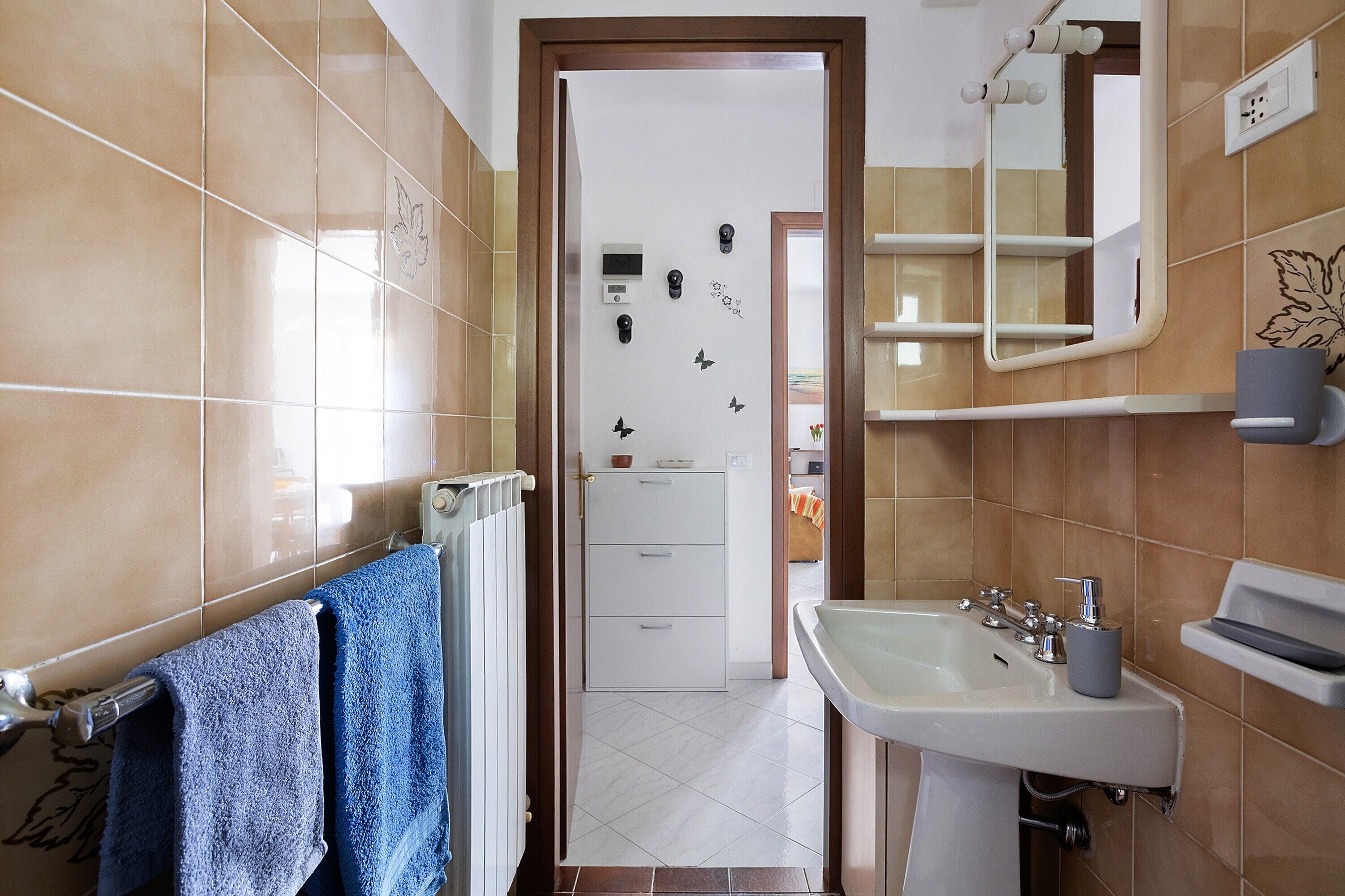 Ducha, secador de pelo, toallas