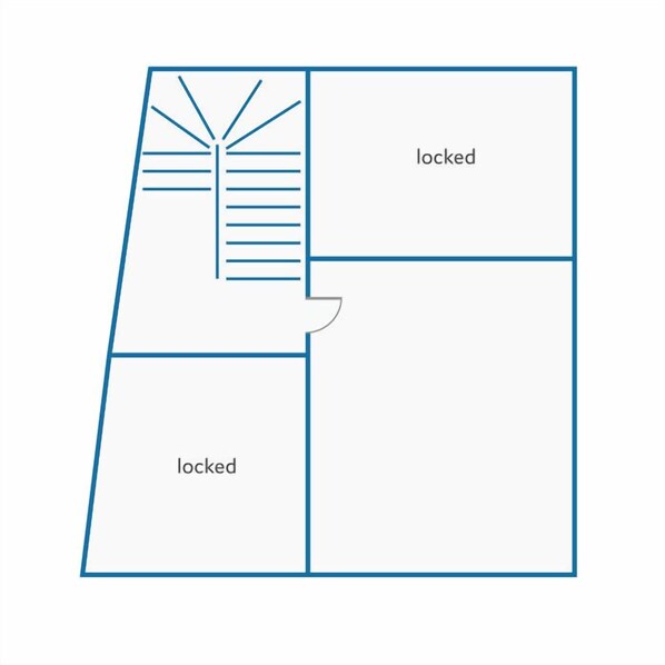 A room layout with a bed, a desk, and two chairs. The room has a window and a door.