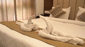 Luxe beddengoed, donzen dekbedden, individueel gemeubileerd