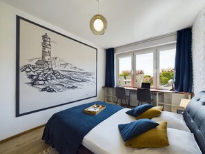 Apartamento, 2 quartos, sacada | 2 quartos, Wi-Fi de cortesia, roupa de cama