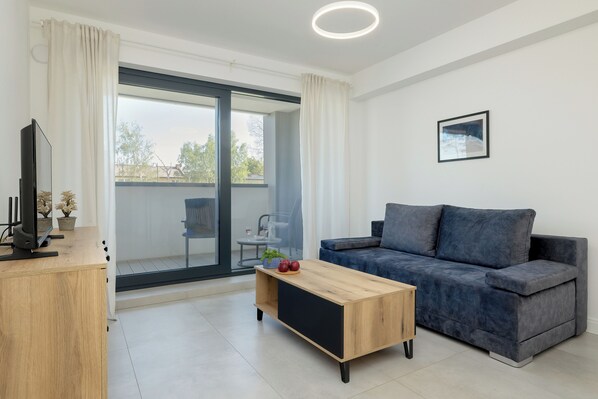 Apartment, 1 Bedroom, Balcony, Beachside | Living room - Elegant Apartment in Darlowo by Renters (Darlowo)