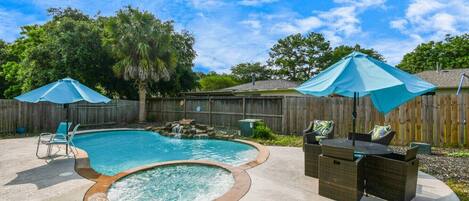 A heated pool