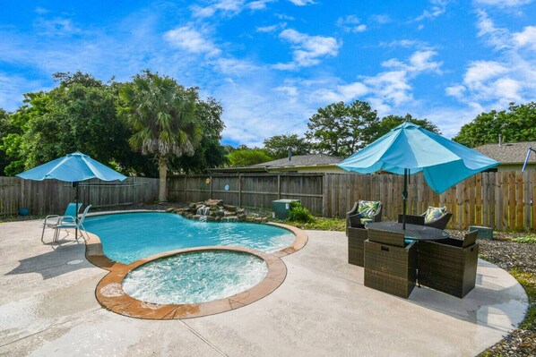 A heated pool