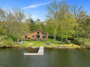 Exterior - Lakefront | Private Dock | Family Friendly | Kayaks | Hot Tub | Row Boat | Fireplace (Lake Ariel)