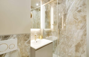 Shower, hair dryer