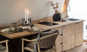 Deluxe Tent, Kitchenette, Garden View | Private kitchen | Mini-fridge, microwave, cookware/dishes/utensils - ZENZONE Retreat Resort (Slunj)