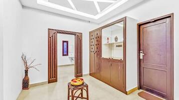 Deluxe Room | Living area | Fireplace, printers