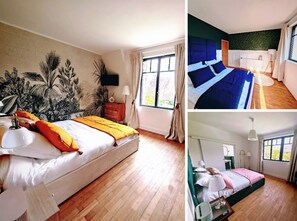 3 habitaciones, cuna de viaje, wifi gratis y ropa de cama 