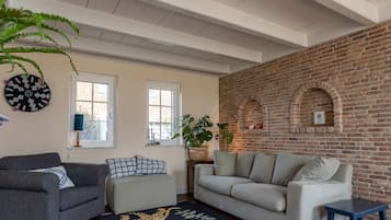 Télévision, cheminée, espaces bureaux