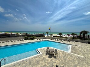 A heated pool