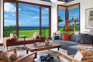 Smart-tv, bordsfotboll, ett bordtennisbord och böcker