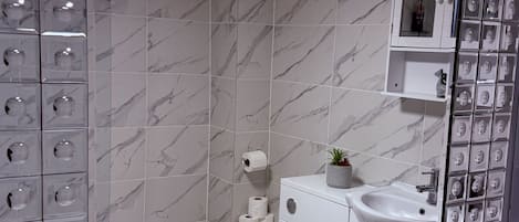 Estudio panorámico, baño privado | Baño