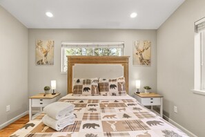 4 habitaciones, cuna de viaje, wifi gratis y ropa de cama