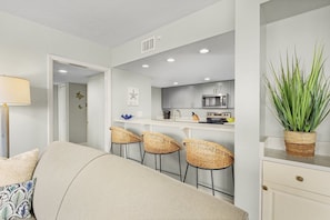 Condo, 3 Bedrooms | Living area | 65-inch Smart TV with cable channels - Gullwing #301 on Estero Blvd by RedAwning (Fort Myers Beach)