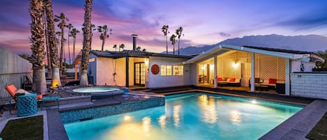 A heated pool