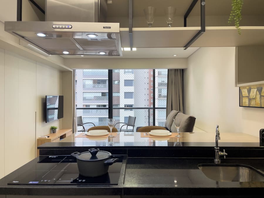 Apartamento | Sala de estar | Smart TV 42 polegadas com canais a cabo, Netflix, serviços de streaming