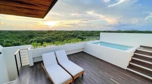 Terrace/patio - Penthouse Studio Apt w/ Private Roof & Pool ᯽PH11

 (Tulum)