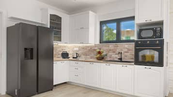 Villa (Two Bedroom Villa with Terrace and Sw) | Private kitchen | Fridge