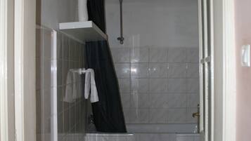 Hair dryer, bidet, towels, soap