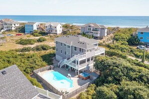 Exterior - Pet-friendly 5BR semi-oceanfront Corolla home w/ pool, hot tub, & ocean views! (Corolla)