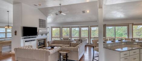 TV, DVD player, table football, books