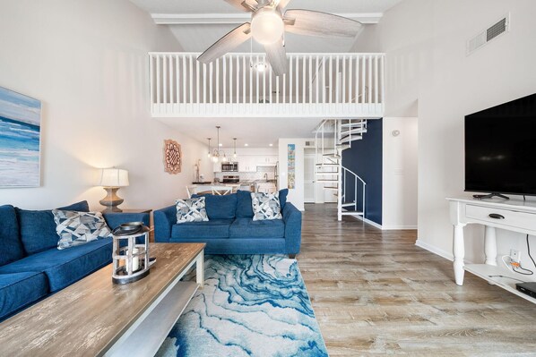 公寓客房, 多張床 (Cotton Bayou 7H) | 起居區