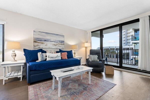 Leilighet, 1 queensize-seng med sovesofa (Island Sunrise 269) | Oppholdsområde